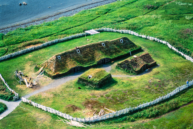 Viking settlement in L'Anse aux Meadows, Newfoundland, Canada