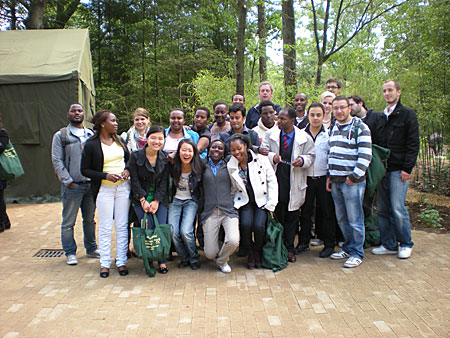 the alumni ambassadors together with Professor Sterken