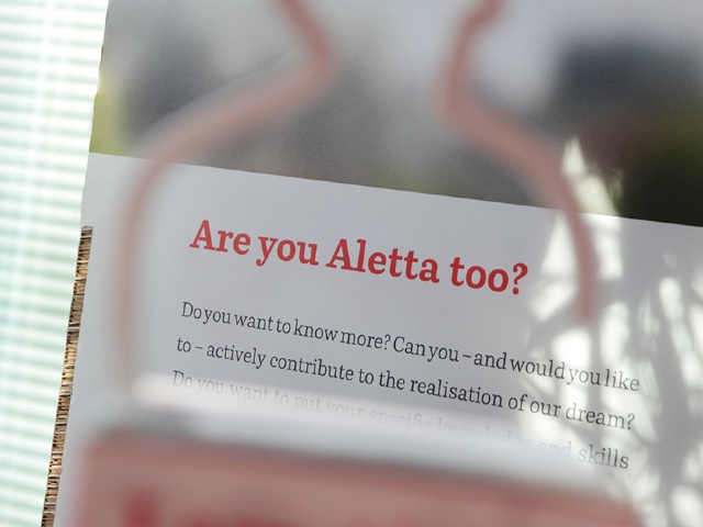 Are you the Aletta we are looking for?
