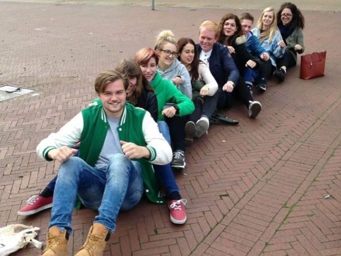 You can also pretend to row boats on the Grote Markt. Photo: ESN Groningen