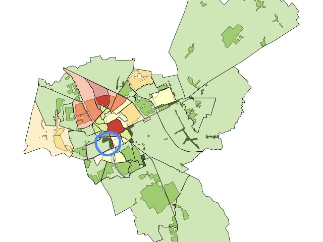 Map of the observed neighbourhood