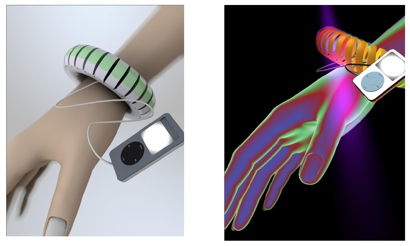 Thermoelectric generators can be used to convert heat into electrical energy. One possible application is the use of body-heat to drive wearable electronics.