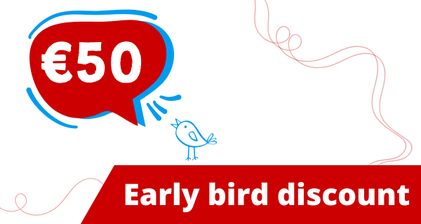 Get your €50 early bird discount now!