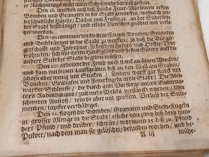 Ill. 1 Detail of the German description of the events of 21 July 1672