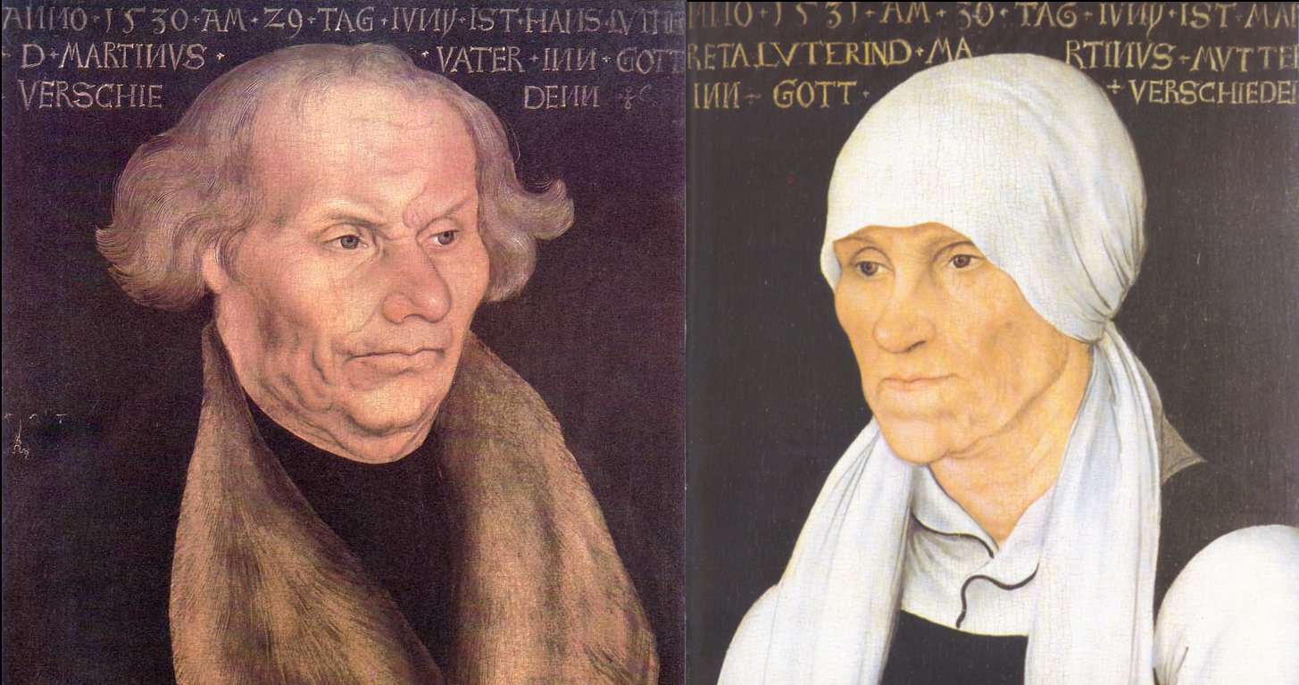 Luthers ouders, door Lucas Cranach de Oudere