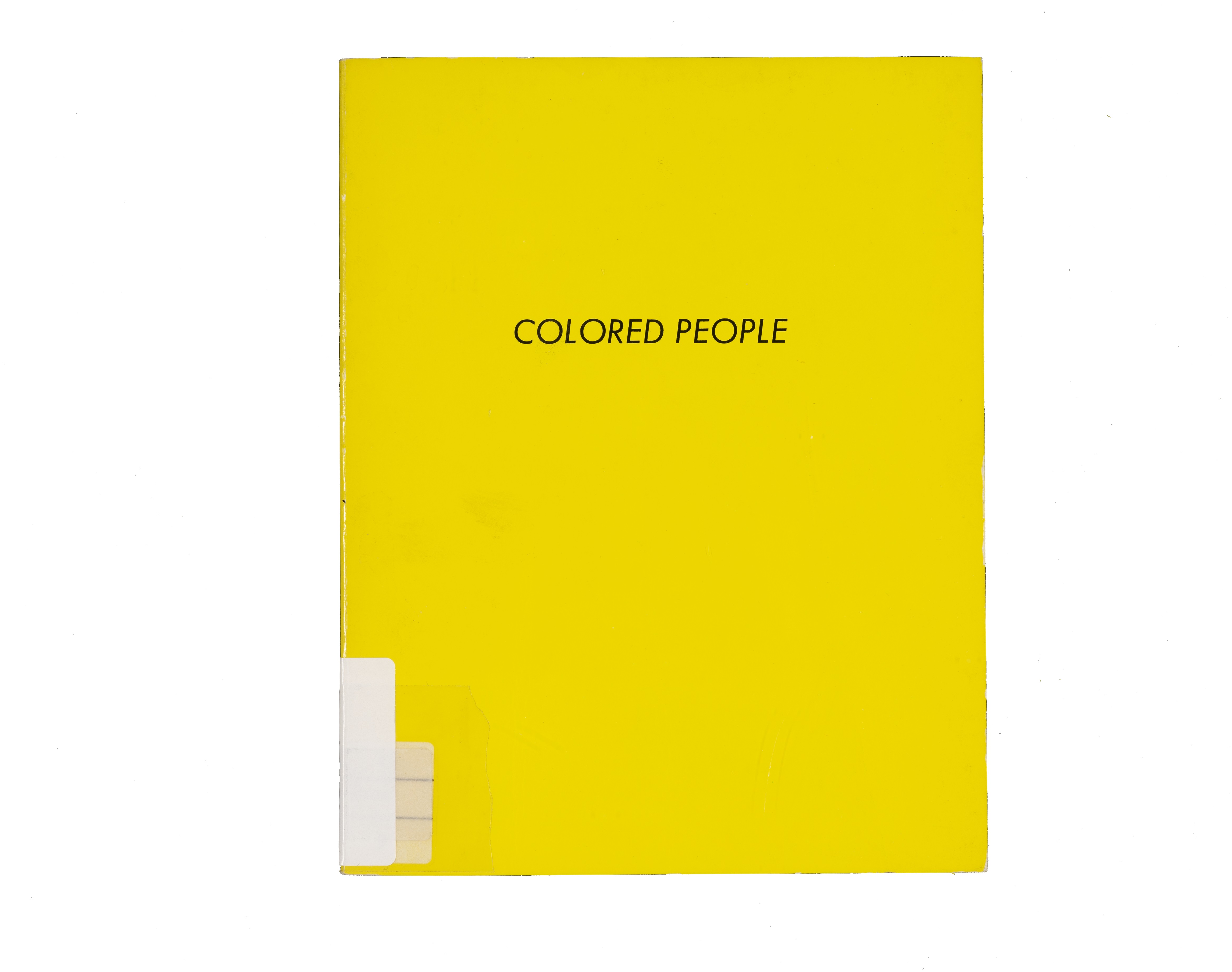 Ed Ruscha: Coloured people, 1972 (omslag)Ed Ruscha: Colored people, 1972 (cover)