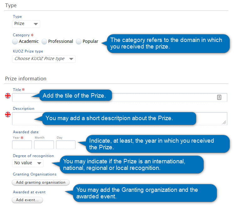 fill in as much information on the metadata as possible