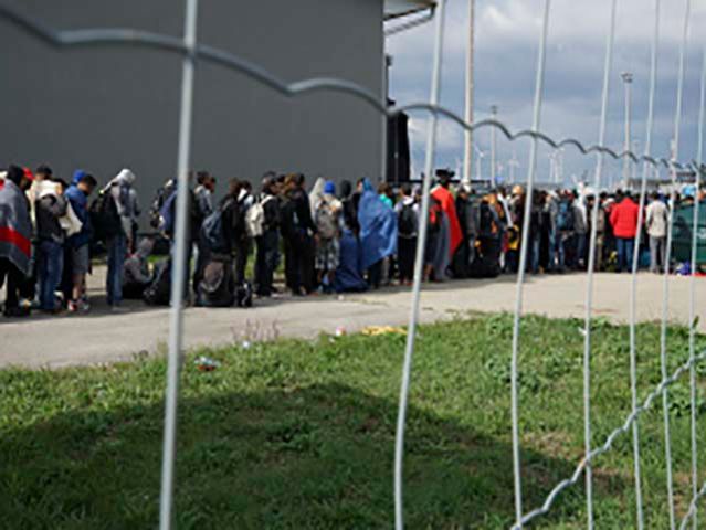 A line of Syrian refugees crossing the border of Hungary and Austria on their way to Germany. Hungary, Central Europe, 6 September 2015. Source: Mstyslav Chernov Used under Creative Commons Attribution-Share Alike 4.0 International