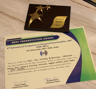 Best Presentation Award at ISIF-2017 for Arijit Das