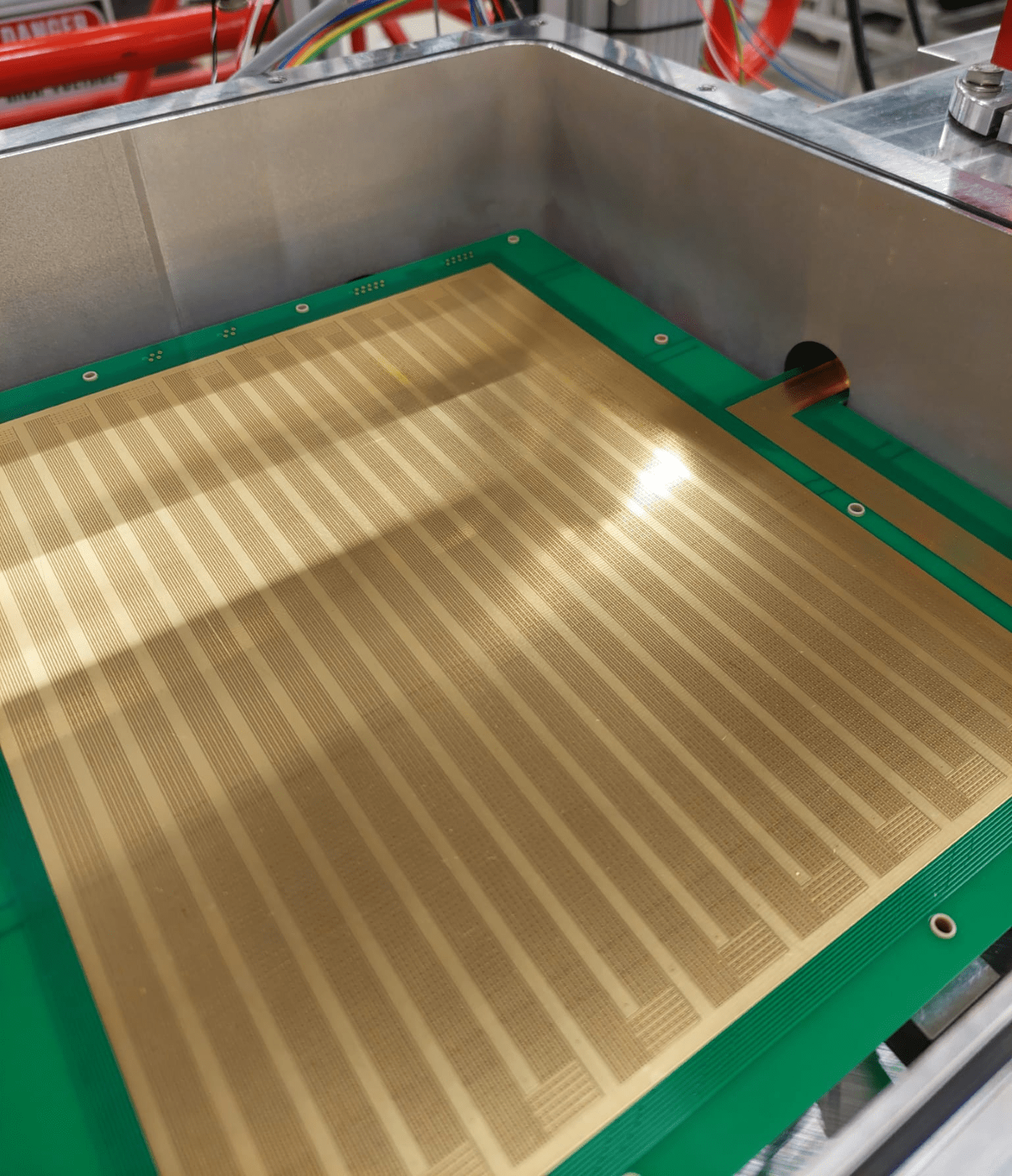 Figure 1 Bottom printed circuit board of the traveling wave ion mobility spectrometer.